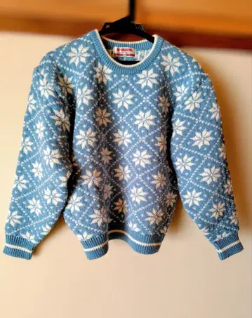 McGregor 눈꽃 무늬 니트 스웨터 M 고품질