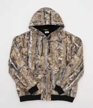 카모플라주 후드 부착 보아 점퍼