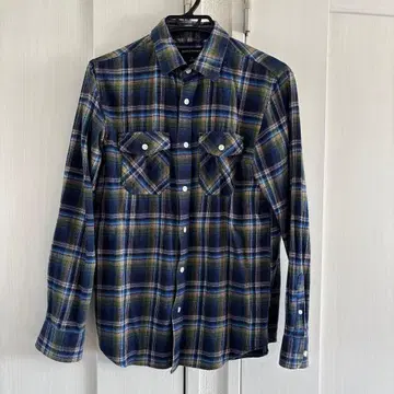 BANANA REPUBLIC 플란넬 셔츠 M 네이비 계열 체크