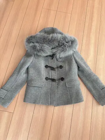 [ 새상품급 ] Apuweiser riche 그레이 퍼 더플 코트