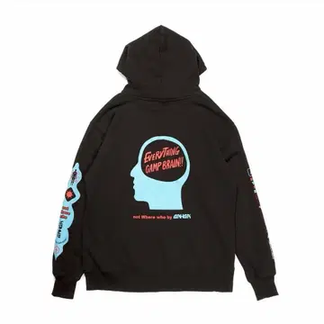 GAHGA '캐뇌 후드티' 블랙/ XL