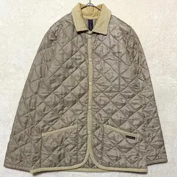 [ 고품질 ] 라벤햄 퀼팅 자켓 베이지 옷깃 절개 M 상당