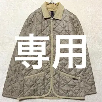 [ 고품질 ] 라벤햄 퀼팅 자켓 베이지 옷깃 절개 M 상당