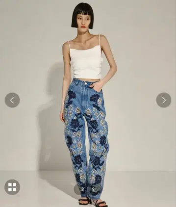 CLANE FLOWER EMBROIDERY PANTS size2