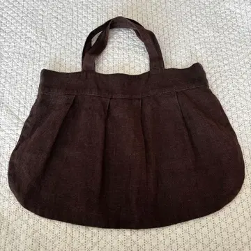 포그린워크 린넨 토트백 린넨 100% 브라운 리투아니아 린넨