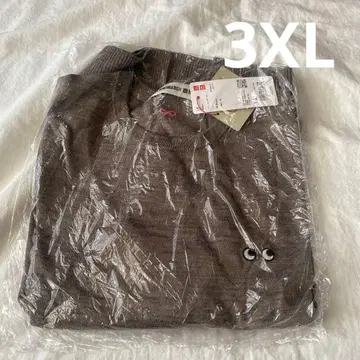 유니클로 안야 힌드마치 메리노 크루넥 스웨터 3XL 브라운