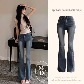 amood 플레어 데님 블루 한국