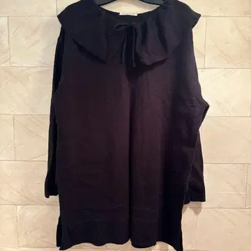 에카 소포 튜닉 리본 니트 블랙 긴팔 sm2 미니 원피스