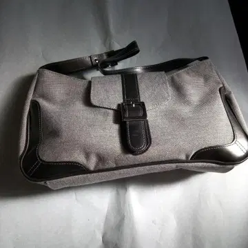 #하자품 미사용# JUNKO KOSHINO 그레이 캔버스 핸드백#