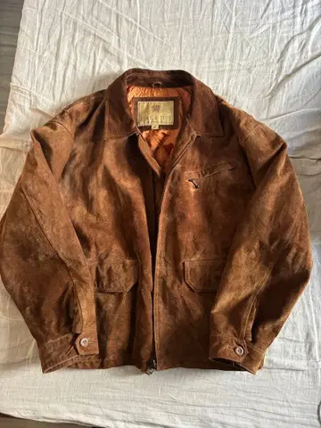 소가죽 스웨이드 짧은 기장 블루종