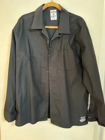 STRAIIIGHT 블랙 긴팔 셔츠 XLARGE