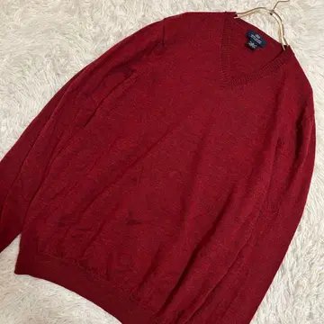 346 BROOKS BROTHERS V넥 니트 보르도 M