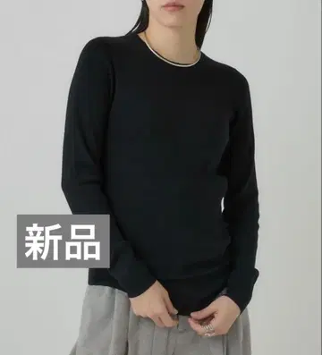 [ 새상품 ] Chaos 18G 빗질 크루넥 니트 풀오버 카오스 블랙