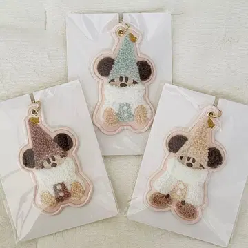 미사용 새상품 릴린린 키체인 브라운 화이트 스카이블루 3개 세트