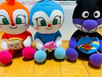 날아라 호빵맨 봉제 인형 세균맨, 짤랑이, 코킨짱