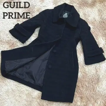 [ 길드 프라임 ] 롱 코트 빅 컬러 보더 XS 블랙 OC29