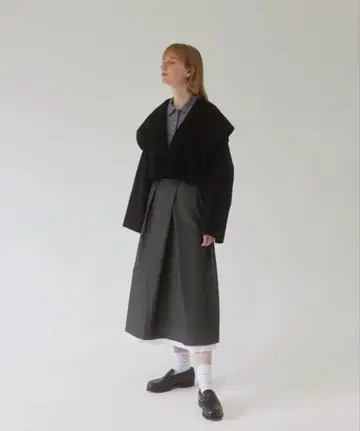 girlish 가리시 St.cecilia 빅 칼라 볼레로 블랙