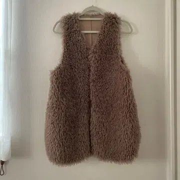 F/퍼 베스트 조끼 모카 세븐페어리