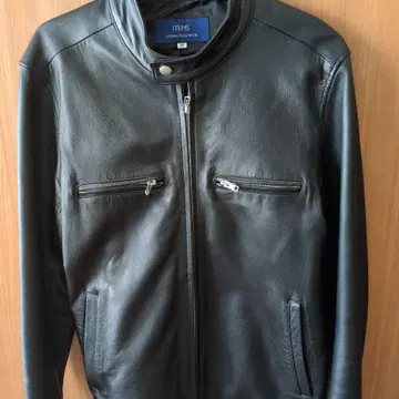 블랙 가죽 싱글 라이더 자켓