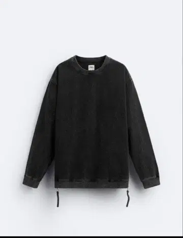 ZARA 남성용 지퍼 데님 스웨트 셔츠