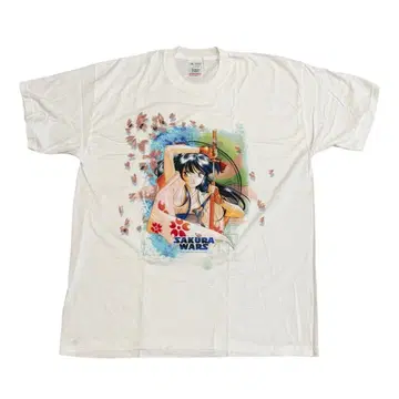 데드스탁 사쿠라 대전 XL 00s 빈티지 애니메이션 티셔츠
