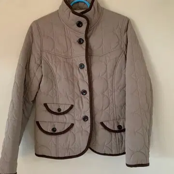 베이지 퀼팅 자켓