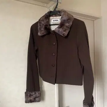 KIRSH 브라운 퍼 자켓 S