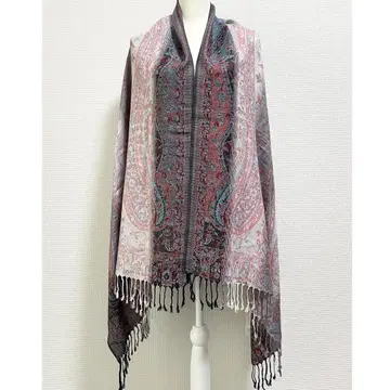 PASHMINA 파슈미나 페이즐리 무늬 스톨 캐시미어 100%