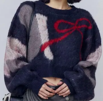 EMODA 쇼 자카드 니트