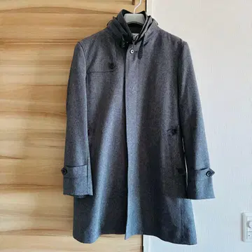 새상품급! BEAMS 그레이 스텐칼라 코트 46사이즈 M 라이너 포함