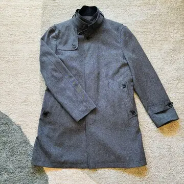 새상품급! BEAMS 그레이 스텐칼라 코트 46사이즈 M 라이너 포함