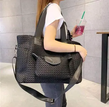 메쉬 블랙 보스턴 백