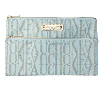 [ 새상품 미사용 ] Fauchon 라메 자카드 직조 2단 파우치