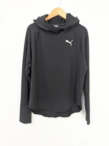 PUMA 블랙 후드 부착 후드티 저지 러닝 요가 스포츠