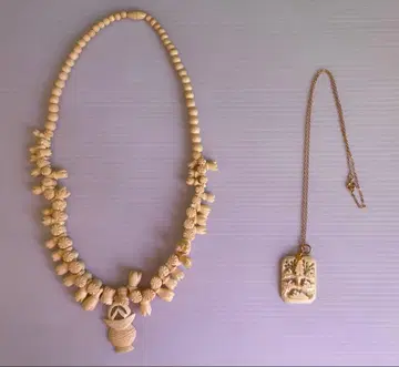 상아풍 목걸이 2세트