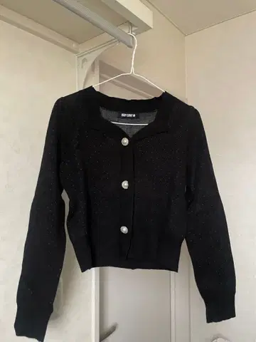 MARY QUANT 블랙 니트 가디건