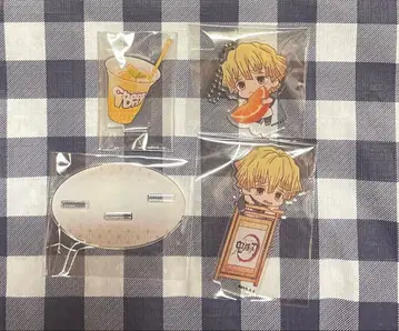 귀멸의 칼날 캬라드리 아크릴 스탠드 아크릴 키링 아가츠마 젠이츠