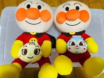 날아라 호빵맨 봉제 인형 호빵맨 2체