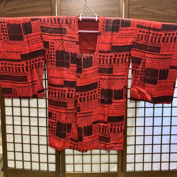 빨간색과 검은색의 기하학 모던 도행