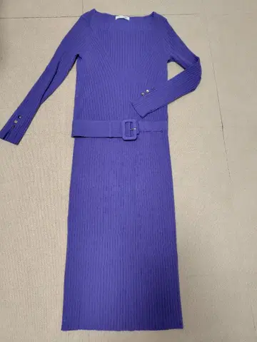 PINKY&DIANNE 퍼플 스커트 셋업 38 벨트 포함