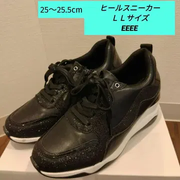 힐 스니커즈 LL 사이즈 EEEE 블랙