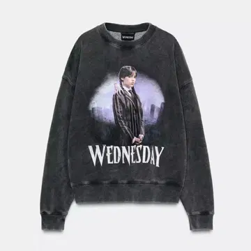 ZARA 워시 가공 WEDNESDAY 맨투맨 트레이닝복 L 사이즈