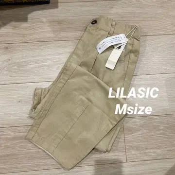 새상품 LILASIC 커브 라인 테이퍼드 팬츠 코듀로이 라이트 베이지