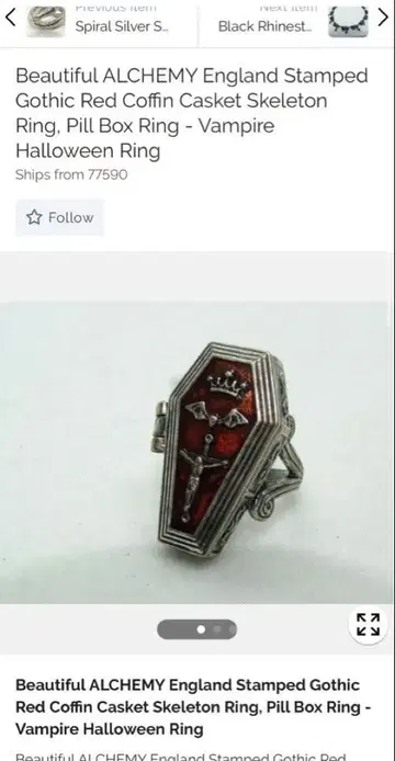 ALCHEMY 고딕 실버 반지