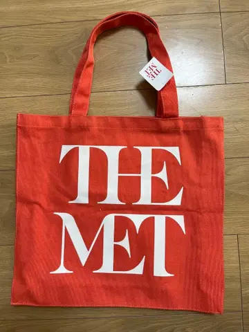 새상품 THE MET 메트로폴리탄 미술관 공식 토트백 빨간색 오렌지