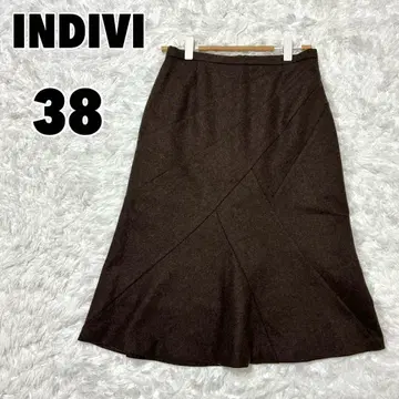 INDIVI 인디비 (38) 플레어 스커트 울 혼방