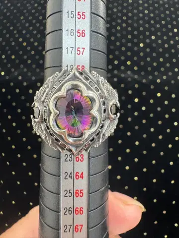 실버 플라워형 반지 23호