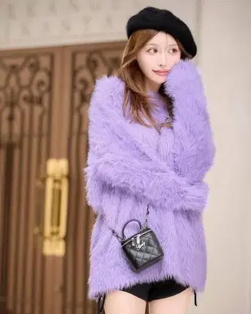 Rady 샤기 니트탑 라벤더 M 사이즈 택 포함 미사용 새상품