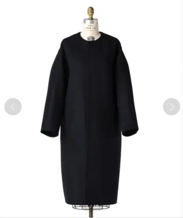 Drawer 울 노카라 코트 네이비 38