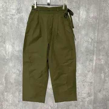 나노 유니버스 사이드 리본 포함 턱 와이드 팬츠 심플 캐주얼